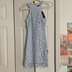 Lulu's Soft Blue Love Poem lace dress